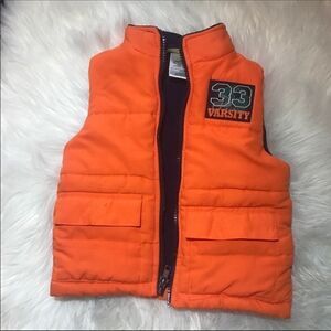 Orange thick warm winter vest 24 Month Old boy